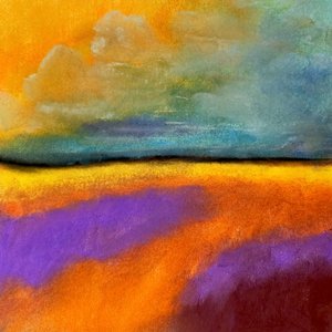 Levendige abstracte horizon door Justyna Jaszke