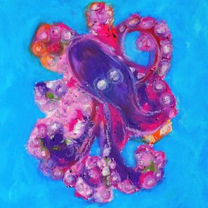 Levendige paarse octopus