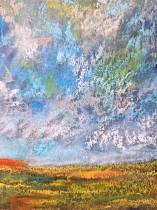Levendige lucht boven de velden door Justyna Jaszke