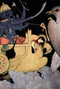 Ravana vecht met Jatayu, 1913 door K Venkatappa