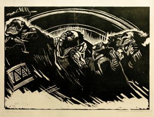 De vrijwilligers door Käthe Kollwitz