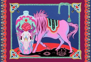 Wildebeest and Vase, 2021 door Kam Tsz