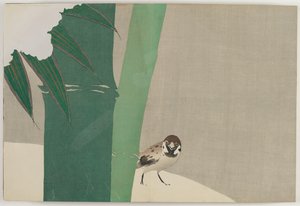 Bloemen van honderd werelden (Momoyogusa): Bamboe in de sneeuw (Secchuchiku) door Kamisaka Sekka