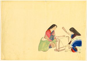 Bloemen van honderd werelden (Momoyogusa): Zijde vollen (Uchiginu) door Kamisaka Sekka