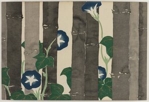 Bloemen van honderd werelden (Momoyogusa): Winde (Asagao) door Kamisaka Sekka