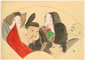 Bloemen van honderd werelden (Momoyogusa): Zes poëtische onsterfelijken (Rokkasen) door Kamisaka Sekka