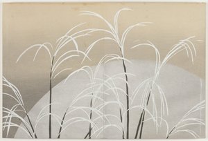 Bloemen van Honderd Werelden: Susuki Gras in Maanlicht door Kamisaka Sekka