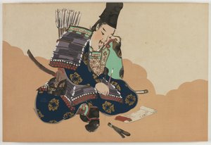 Bloemen van honderd werelden (Momoyogusa): Taira no Tadanori (Tadanori) door Kamisaka Sekka