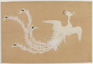 Bloemen van honderd werelden (Momoyogusa): Witte feniks (Hakuho) door Kamisaka Sekka