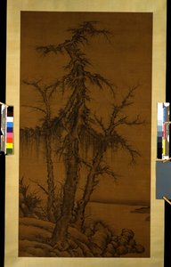 Oude Bomen, Bamboe en Rotsen, circa 1300 door Kan Li