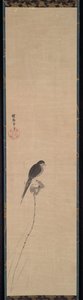 Vogel op een Lotusknop door Kanō Tan’yū