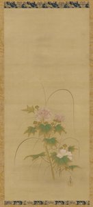 Hibiscus deel van een set, Edo-periode
