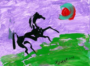 Samenvatting: Paard en paarse lucht