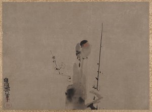 Vogel op een pruimenboom door Kano Naonobu