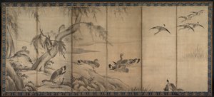 Wilde Ganzen door Kano Sanraku