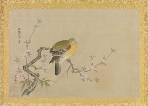 Album met kopieën van Chinese schilderijen, Albumblad door Kano Tsunenobu