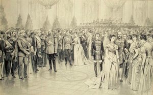 Hofbal in de Sint-Nicolaashal van het Winterpaleis door Karel Brozh