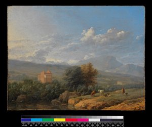 Italiaans landschap door Karel Dujardin