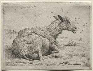 Het Schaap en de Vliegen door Karel Dujardin