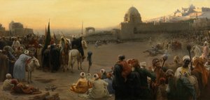 Fantasie in Egypte (olieverf op doek)