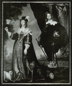 Leonora Christina, gravin Ulfeldt 1621-1698 en Valdemar Christian van Sleeswijk-Holstein 1622-1656 door Karel van Mander III