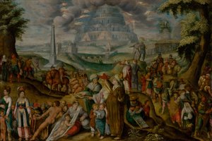 De verwarring van de tongen, 1600s door Karel van Mander the Elder