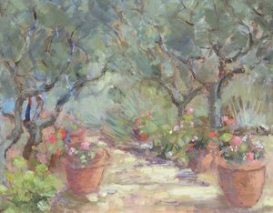 Tuin in Porto Ercole, Italië door Karen Armitage