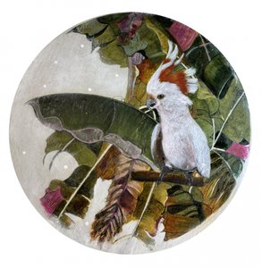 Witte kaketoe in de jungle door Karenina Fabrizzi