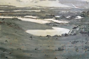 Scherp toendra-landschap