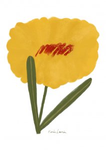 Eenvoudige gele bloem