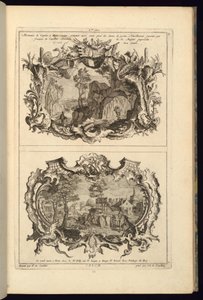 Print, Ontwerp voor twee cartouches, 1745