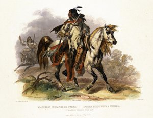Een Blackfoot Indiaan te paard, plaat 19 uit Volume 1 van 