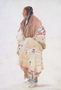 Chan-Cha-Uia-Teuin, Teton Vrouw door Karl Bodmer