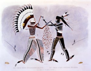 Facsimile van een Indiase schilderij, 1843-44 door Karl Bodmer