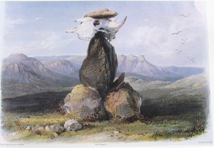Karl Bodmer Toverstapel van Assinboin-indianen door Karl Bodmer