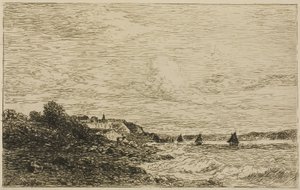 De Seine voor Honfleur door Karl Daubigny