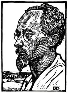 Linolschnitt Budzinski von Karl Fischer