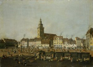 Uitzicht op de Neue Markt met de Mariakerk, Berlijn, c.1770