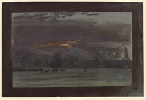Landschap met een kudde runderen