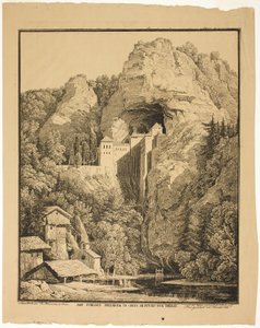 Predjama Kasteel in Krein, Twaalf Uur van Triëst door Karl Friedrich Schinkel