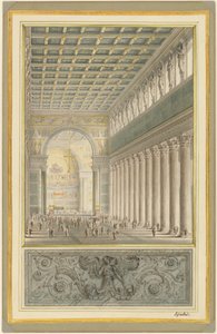 Het Schip, Apsis en Kruising van een Kathedraal voor Berlijn door Karl Friedrich Schinkel