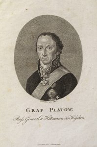 Portret van graaf Matvei Ivanovich Platov door Karl Friedrich Schulz