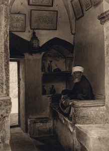 Jeruzalem, moskeewachter op de Olijfberg