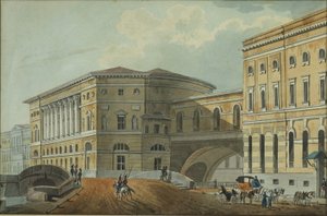 Uitzicht op de Paleiskade in Sint-Petersburg, Eerste kwart van de 19e eeuw