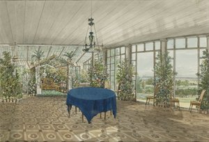 Wintertuin in het Pavlino-landgoed van Vielgorsky, 1834