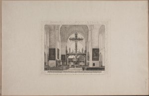 Deens: Interieur van de kathedraal in Lübeck door Karl Jensen