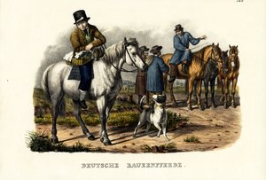 Duitse Boerenpaarden, 1824 door Karl Joseph Brodtmann