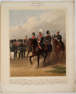 Officieren van de 1e Garde Infanteriedivisie van de Russische Keizerlijke Garde