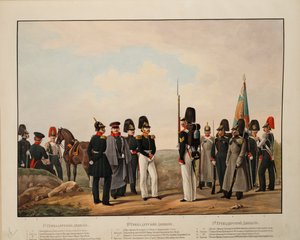 Russische 1e, 2e en 3e Grenadierdivisies, 1845-1855 door Karl Karlovich Piratsky