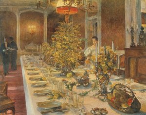 Voor het diner door Karl Moll
